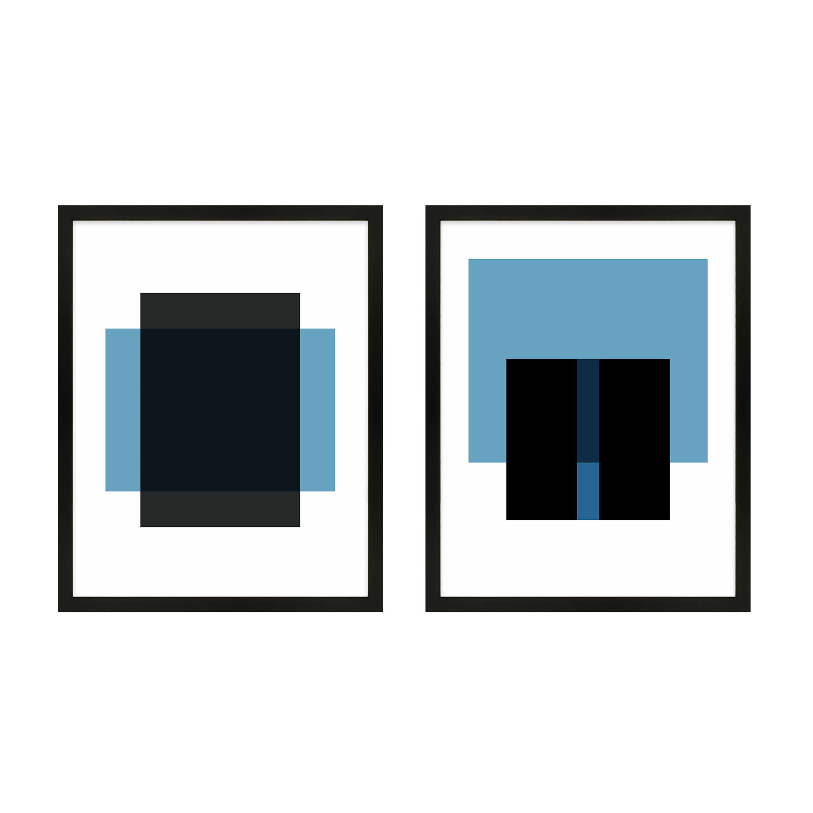Alba "Black and Blue" 2-Piece Print Set, 50" H x 40" W 