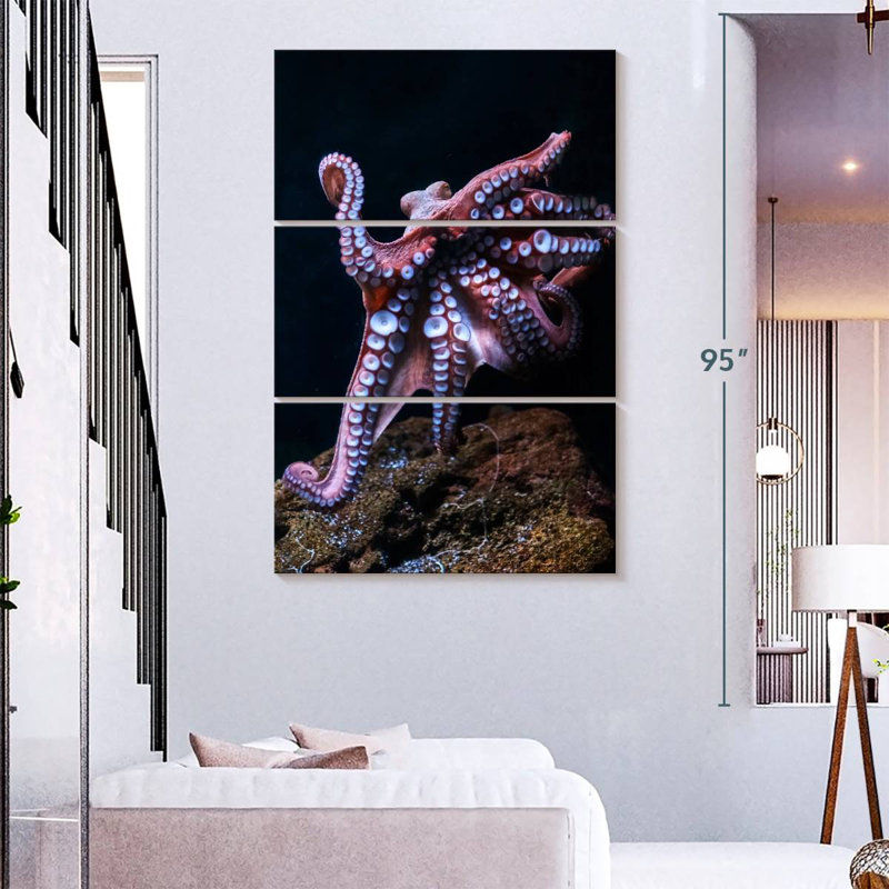 Brampt Dancing Purple Octopus, 65" H x 42" W