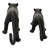 Godofreda Polystone Leopard Decorative Black Sculpture Set