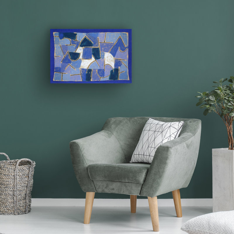 Art sur toile, Collection bleue des maîtres bolognais par Paul Klee, H 22 po x l 32 po