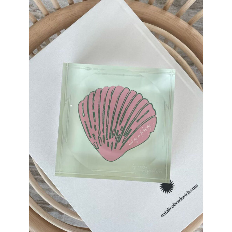 Sally Seashells Stripe, Green/Pink