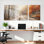 «Autumn Forest Path Landscape», ensemble de 3 reproductions d'art sur toile tendues sur toile