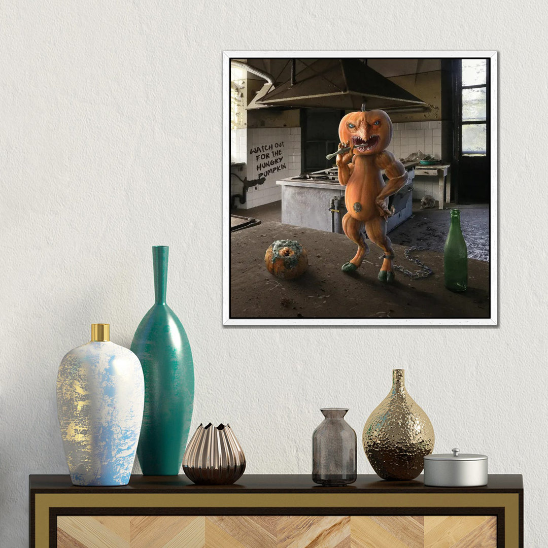 Tiny Kitchen Monster: Kürbis von Spielsinn Design - Gallery-Wrapped Canvas Giclée on Canvas