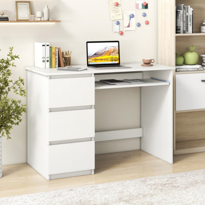 Computer Desk with Built-In Electrical Outlet