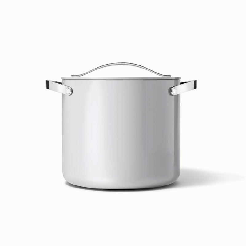 Caraway Nonstick Ceramic Petite Cooker W/ Lid, Gray, 12 quarts
