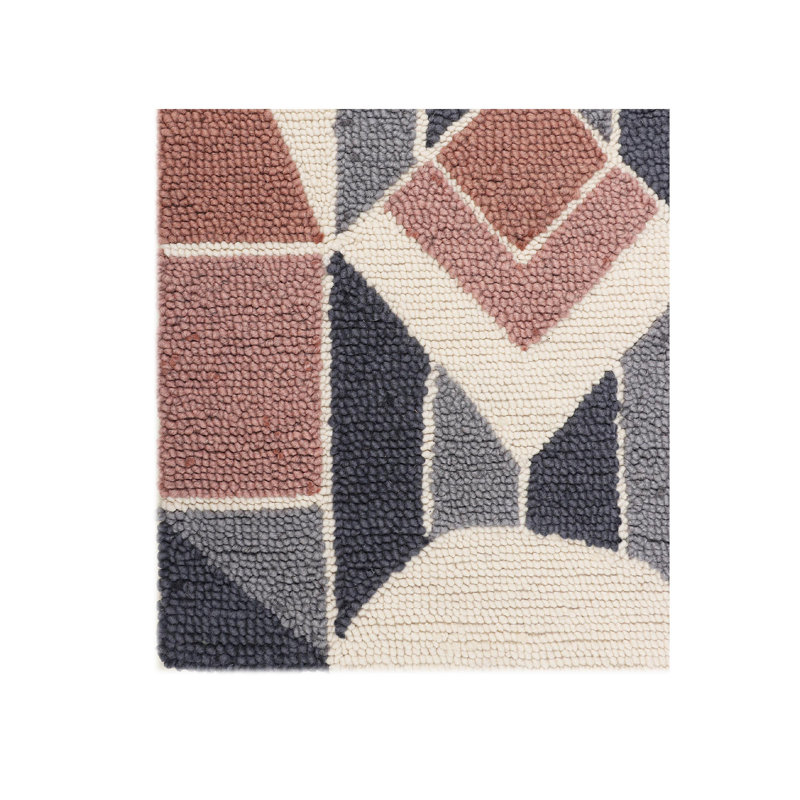 Sweater Weather Wool Geometric Area Rug in Blue/Brown/Ivory, Rectangle 10' x 14'