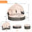 5pc Patio Round Daybed With Canopy, Soft Cushions, Table, For Outdoor Relaxation Furniture Retractable Comfy Weather Garden-50561213