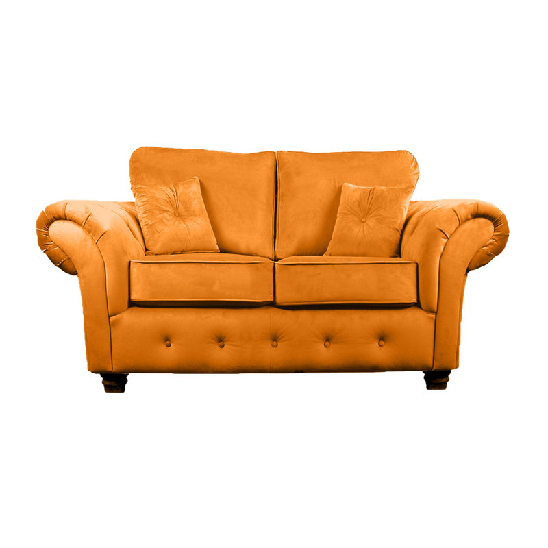 Lila 2 Seater Velvet Sofa, Burnt Orange