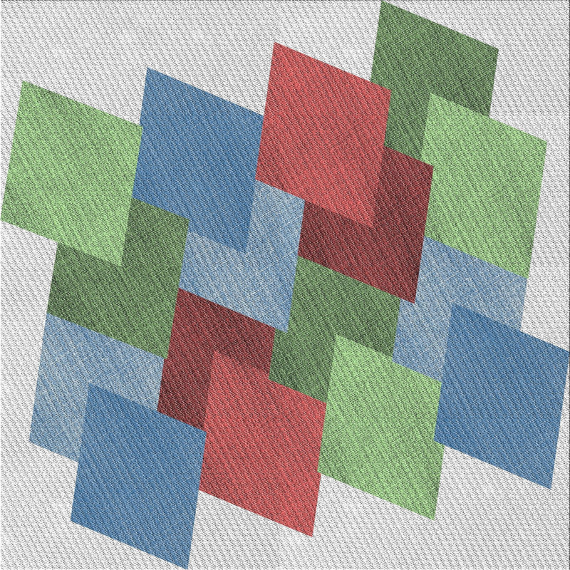 Rapoza Geometric Indoor Rug, Square 5'