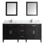 Lachine 72'' Double Bathroom Vanity with Carrara Marble Top-33562350