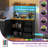 Farmhouse Bakers Rack with Power Outlet and LED Light, Microwave Stand Coffee Bar Cabinet on Wheels-1862852905