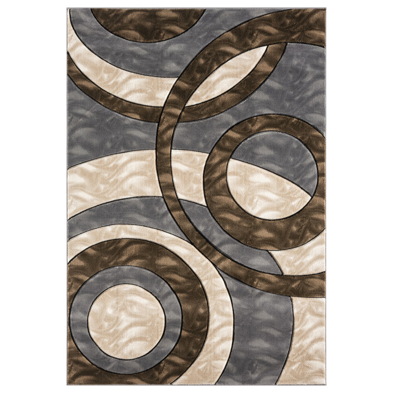 Heriberto Collection Abstract Geometric Area Rug, Runner 2'8" x 7'10"