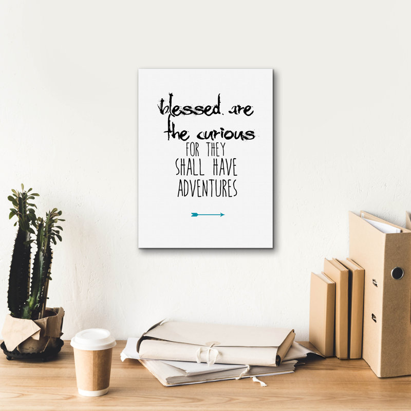 «Blessed Are The Curious» par Jan Weiss, art mural sur toile, H 16 po x l 12 po x P 0,75 po