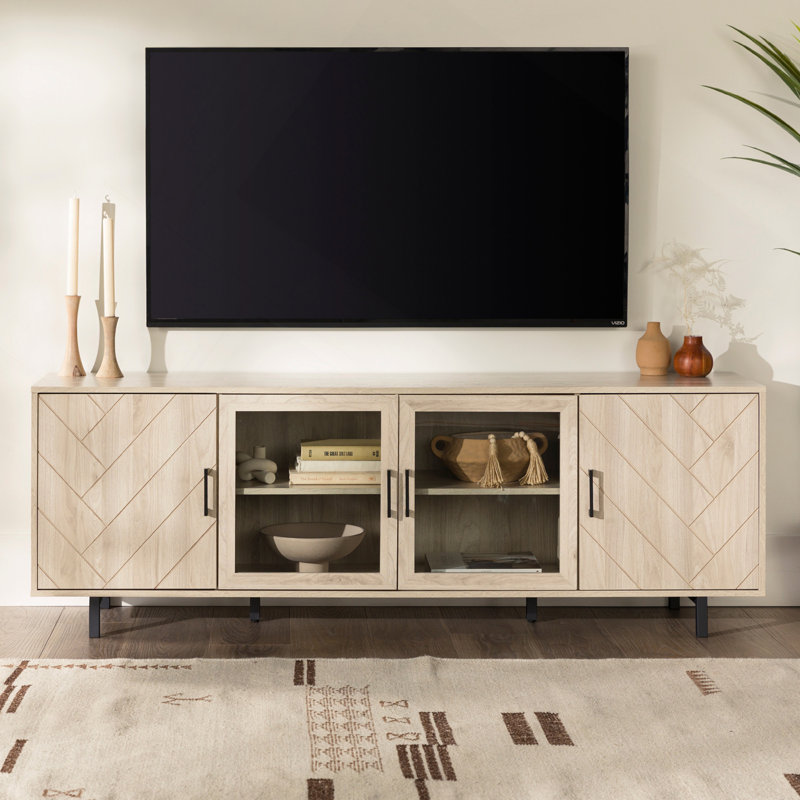 Meuble télé 70 po Modern Modern Scandinavian, Marron clair