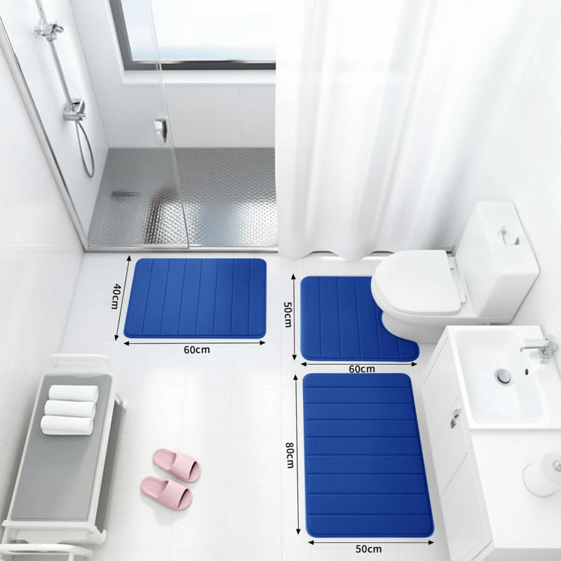 Bath Mat, Denim Blue