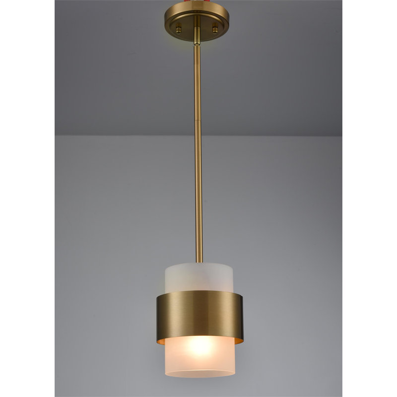 Luminaire suspendu moderne en laiton pour îlot de cuisine avec verre, tiges réglables, Gelé