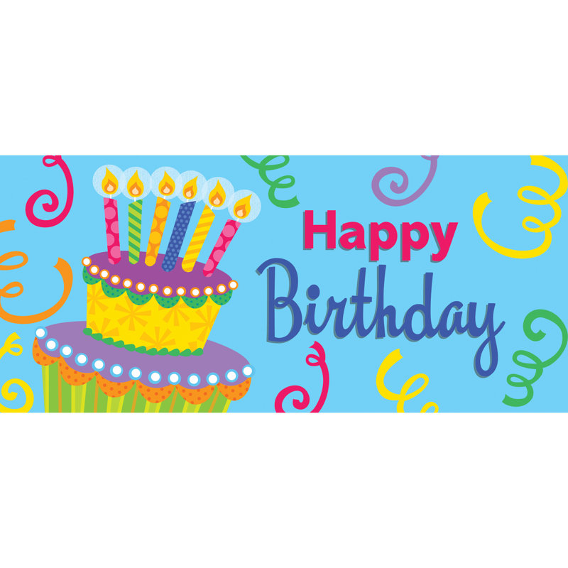 Tapis d'extérieur antidérapant Welcome Happy Birthday Sassafras 22 po x 10 po