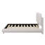 Lit plateforme tapissier, structure solide et design courbé élégant-865680652-865680643