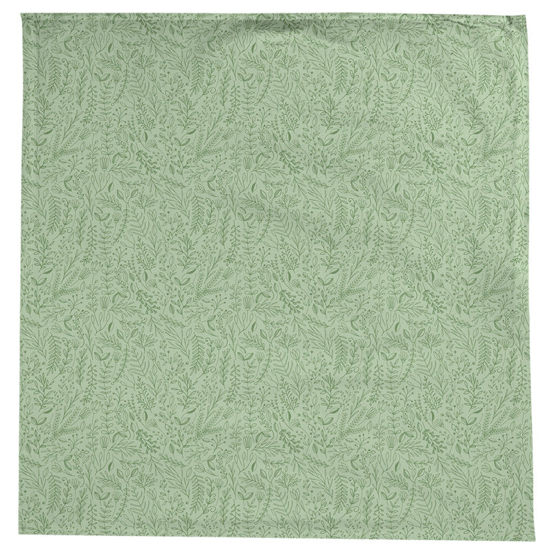 Leffel Ditsy Floral Pattern Tablecloth, Green