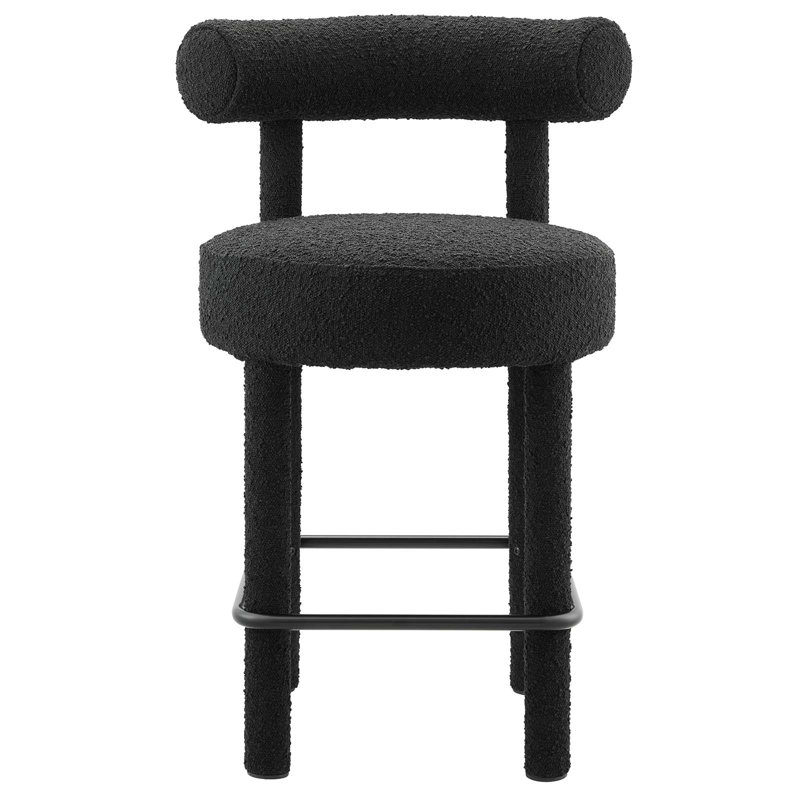 Modway Toulouse Counter/Bar Stool, Counter Stool (26” Seat Height), Black