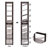 32-40 Pair Stackable Shoe Rack, with Adjustable Flat or Angled Shelves-833107155