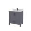 Meuble-lavabo simple 30 po avec plateau en quartz blanc Rooh-101808795-101808798
