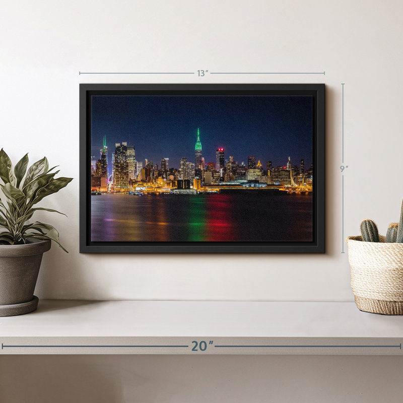 Impression sur toile NYC USA Skyline, H 9 po x l 13 po