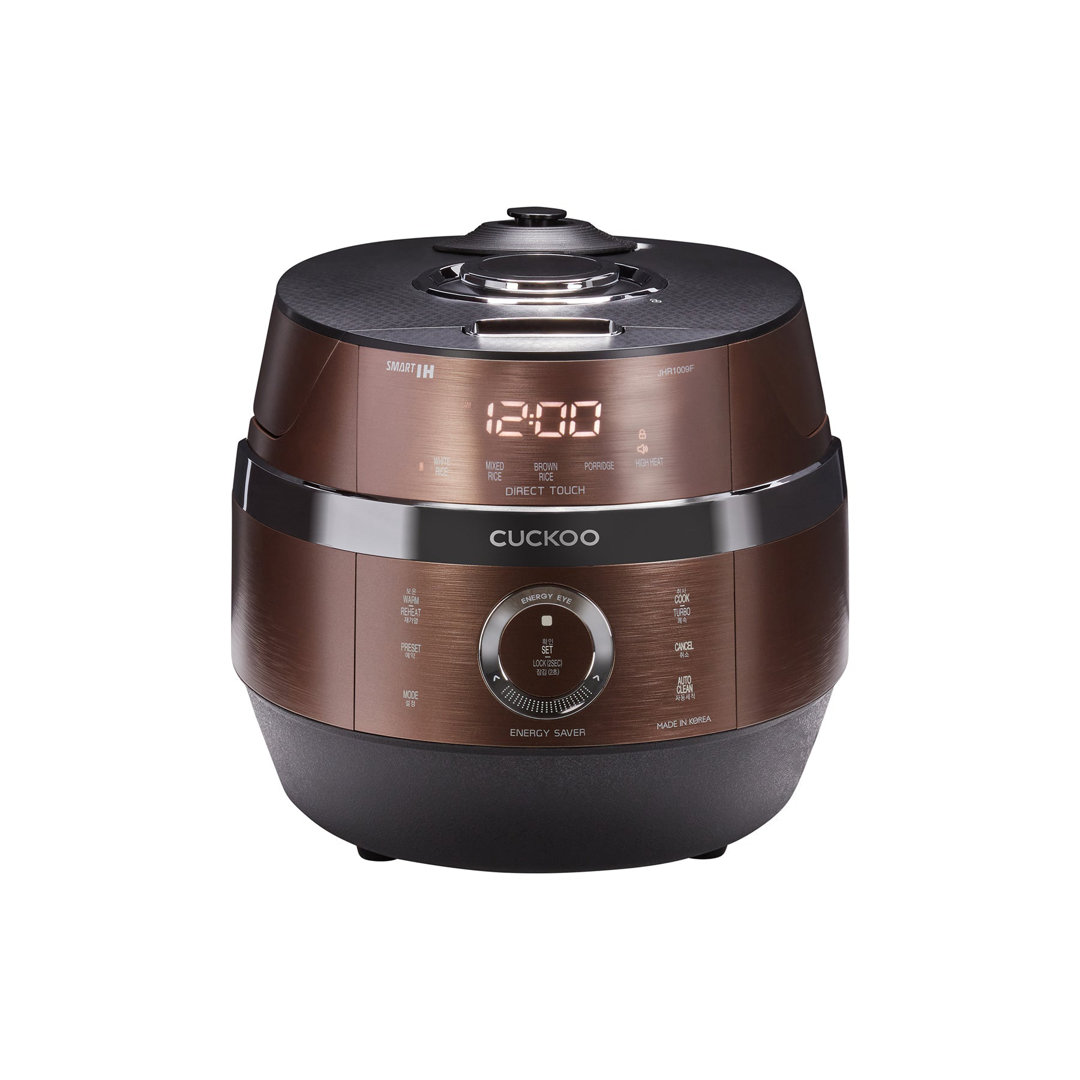CUCKOO CRP-JHR0609F 6-Cup (Uncooked) / 12-Cup (Cooked) Induction Heating Pressure Rice Cooker with Nonstick Inner Pot, 16 Menu Options, Fuzzy Logic Tech, 3 Voice Guide, Auto Clean (Copper/Black) Cuckoo Electronics 