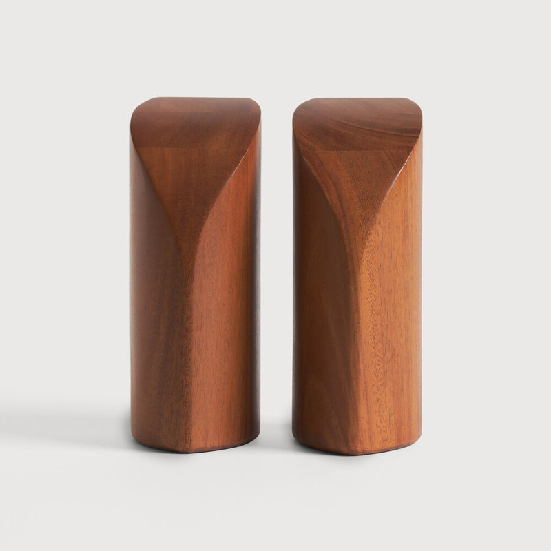 Pi Solid Wood Bookends, Brown