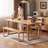 Burlywood Rectangular Solid Wood Dining Table-1948478998