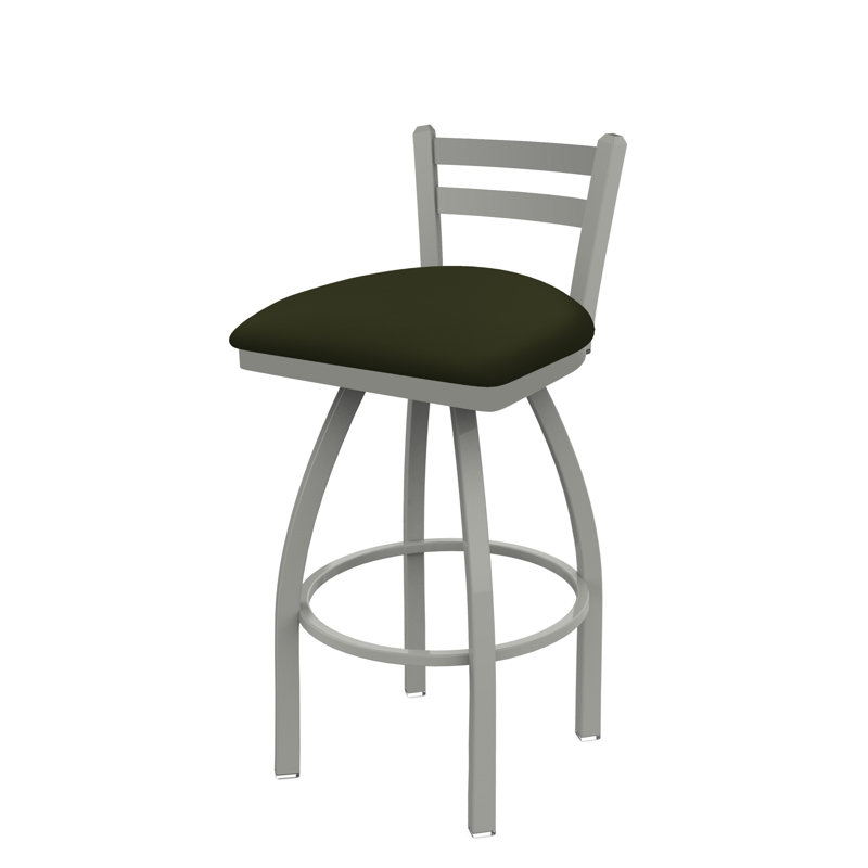 Tabouret de bar et de comptoir 411 Jackie, Vinyle - pin Canter, Nickel anodisé