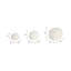 Neutral Modern 3 Piece Kimani Knotted Square Sculpture Set
