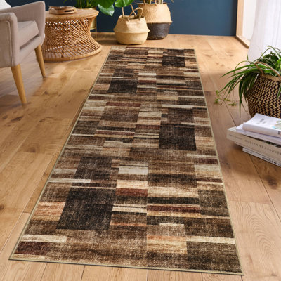 Tapis géométrique antidérapant pour salle de bain