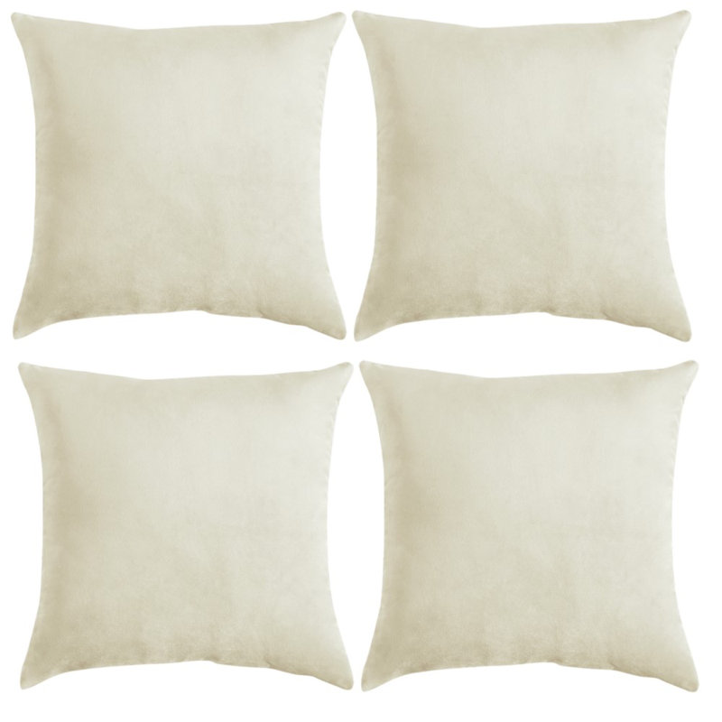 Housse de coussin Jakeryan, Crème, crème, 18 po x 18 po, Polyester