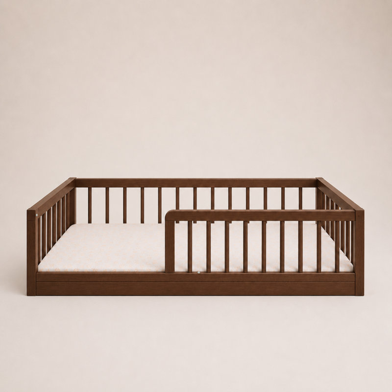 Montessori Toddler Floor Bed (140 x 70), Walnut