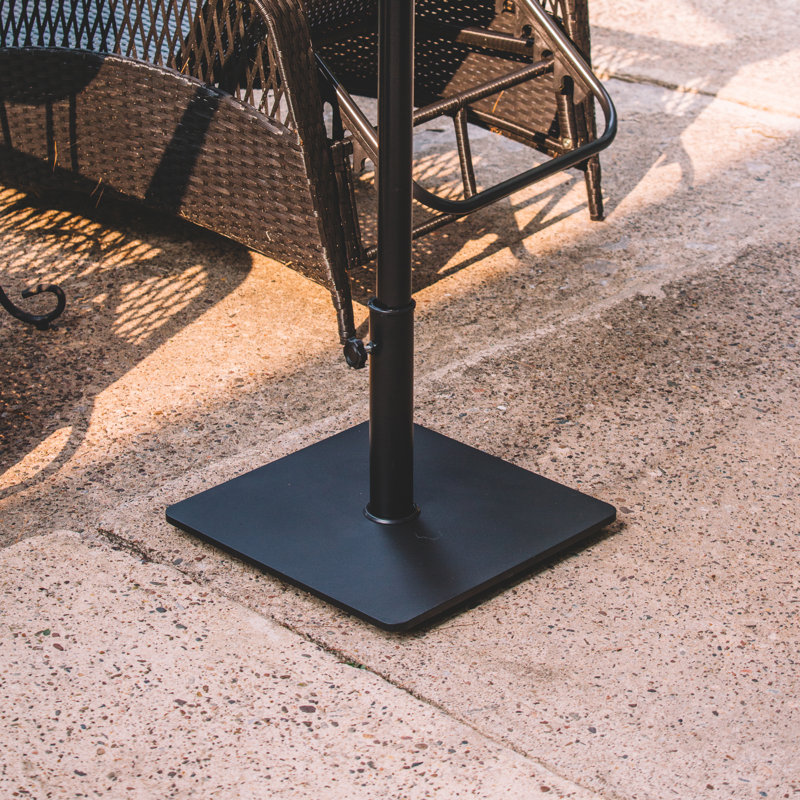  Base de parasol en acier 25 lb, noir