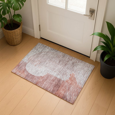 Tapis géométrique de qualité supérieure lavable à la machine Ariel