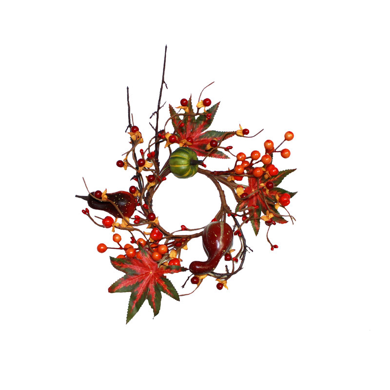 Bougeoir 3,25 "de diamètre intérieur avec pilier et baies, H 12 po x l 12 po x P 3 po