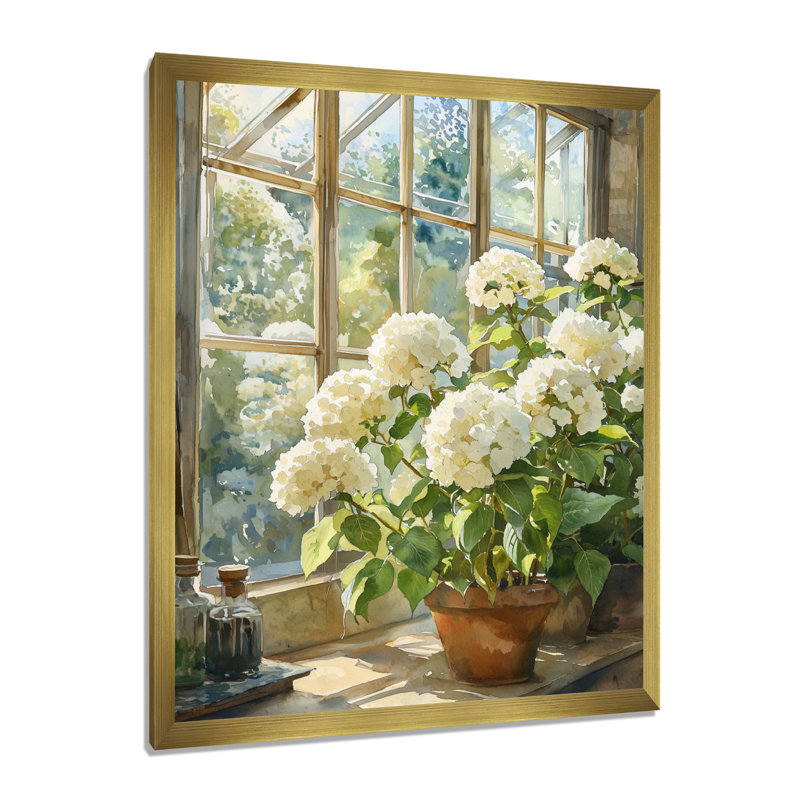 Henrickson - Floral Canvas Art Print, H 20 po x l 12 po, Reproduction encadrée d'une seule photo, Doré