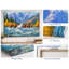 Art mural sur toile Mountain River Horses, H 30 po x l 40 po x P 1,5 po-970860794