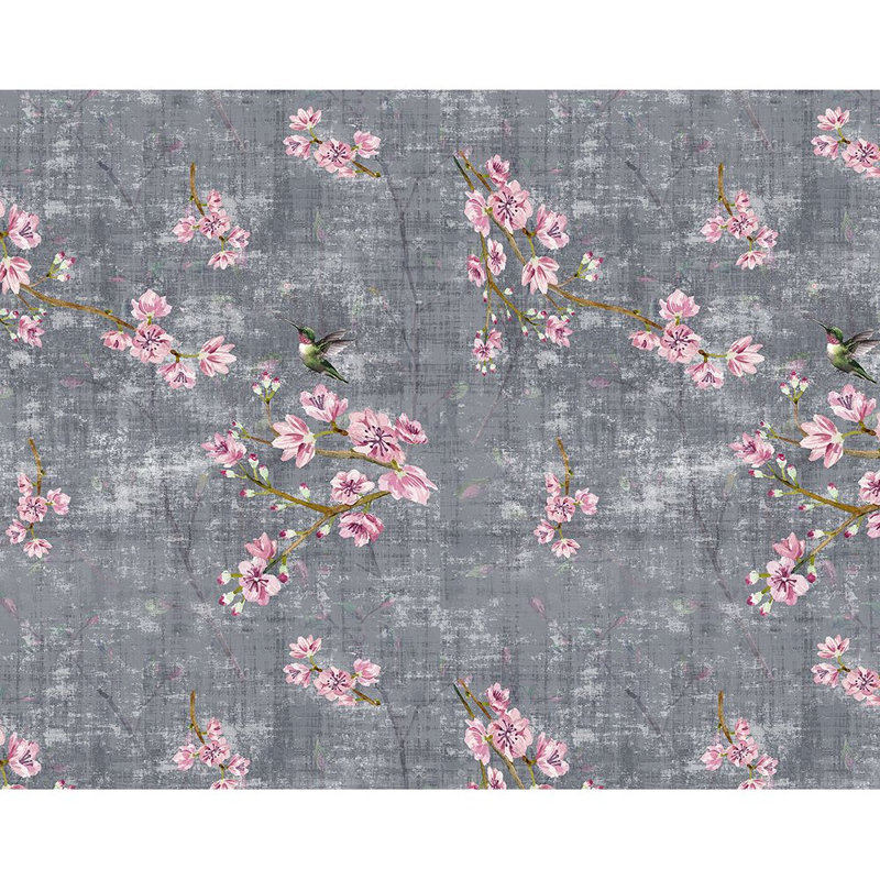 Chinoiserie Blossom Fantasia Fabric, Gray