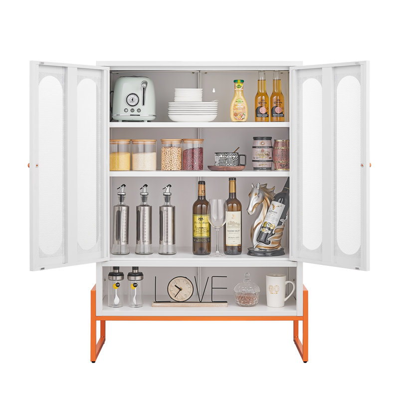 Armoire à chaussures à porte double avec tablettes réglables Modern Minimalist