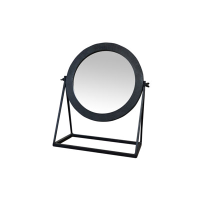 Miroir rond sur pied
