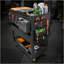 Chariot utilitaire de rangement à 3 niveaux avec chariot perforé et pliable avec roulettes pour organisateur de garage et rangement pour outils
