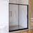 60.In W X 72.In H Sliding Door Framed Shower Door In Matted Black Finish