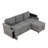 83.5" L-Shaped Sofa Couch Convertible Sofa Bed Sectional Sofa With Ample Storage Space, Two Cup Holders And Two USB Ports For Living Room-924146764