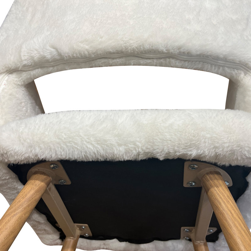 Chaise de travail en fausse fourrure Lacrera