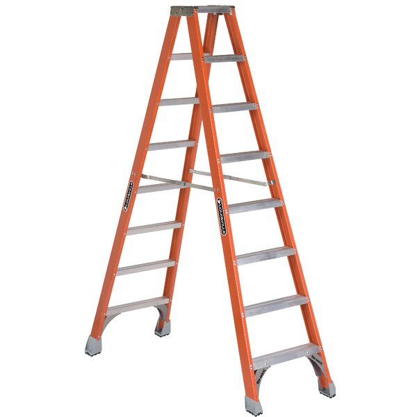 Louisville Ladder 08 - Step Fiberglass Folding Step Ladder | Wayfair