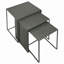 Ensemble de table rectangulaire en métal 3 pièces Vestal