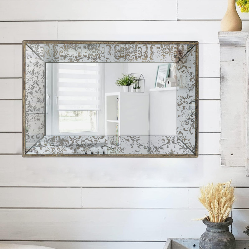 Miroir mural en bois manufacturé mitsuyo